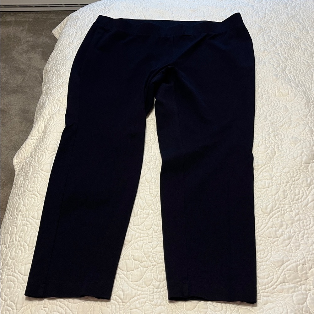 Navy Straight-Leg Pants INC international concepts